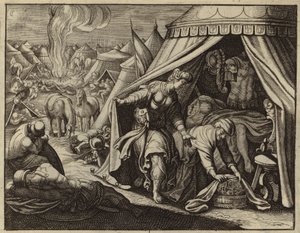 Judith s sťatou hlavou Holoferna (rytina) od European School