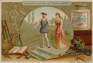Král Jindřich II. a Diane de Poitiers od European School