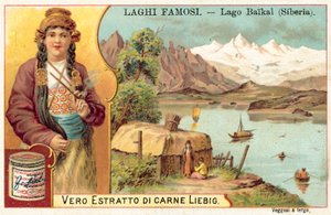 Jezero Bajkal, Sibiř (chromolitho) od European School