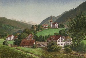 Lucernské jezero: Burglen (barevné lito) od European School