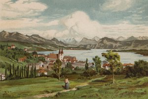 Lucernské jezero: Lucern (barevná litografie) od European School