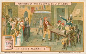 Le Petit Marat, Liebigova karta, počátek 20. století (chromo) od European School