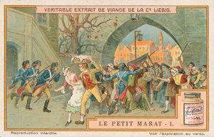 Le Petit Marat, Liebigova karta, počátek 20. století (chromo) od European School