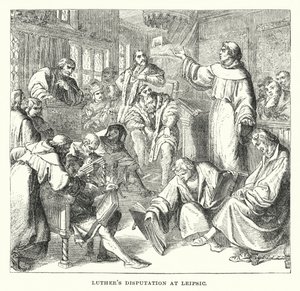 Lutherova disputace v Lipsku (rytina) od European School