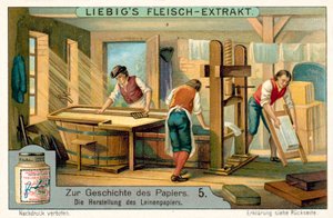 Výroba lněného papíru (chromolitho) od European School