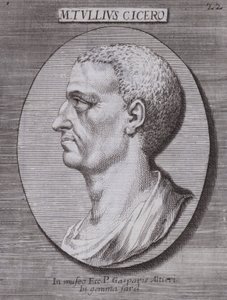 Marcus Tullius Cicero, římský filozof, politik, učenec a řečník (rytina) od European School