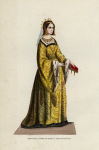 Marguerite, manželka Jindřicha VI., anglického krále (barevná rytina) od European School