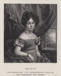 Marie, velkovévodkyně z Mecklenburg-Strelitz (litho) od European School