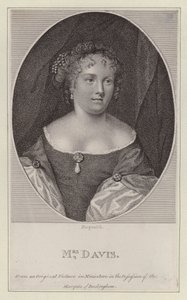 Mary Davis , anglická herečka (rytina) od European School