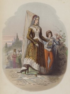 Marie Burgundská, první manželka budoucího císaře Svaté říše římské Maxmiliána I. (barevná rytina) od European School