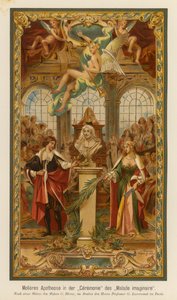 Moliérova hra Le Malade Imaginaire (barevná litografie) od European School