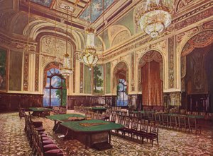 Monte-Carlo, La Nouvelle Salle (barevná litografie) od European School
