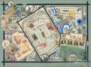 Stránka ze Sammelsuria, svazek III (tištěný materiál) od European School