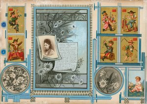 Stránka ze Sammelsurium, svazek IV (tištěný materiál) od European School