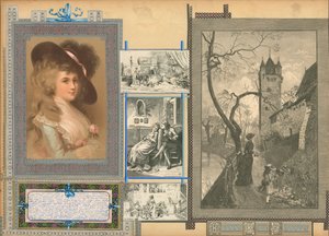 Stránka ze Sammelsurium, svazek IX (tištěný materiál) od European School