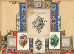 Stránka ze Sammelsurium, svazek IX (tištěný materiál) od European School