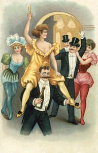 Párty (barevná litografie) od European School