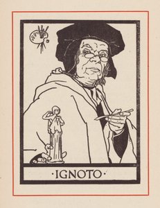 Portrét neznámého italského umělce (litografie) od European School