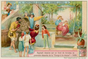 Raphael Sketches on a Barrel od European School