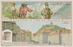 Vracející se lovci ve Štýrsku a pohled na Graz od European School