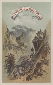 Římská armáda překračující Pyreneje (barevná rytina) od European School