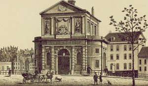 Rotterdam: Delftsche Poort (litografie) od European School