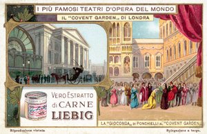 Royal Opera House, Covent Garden, Londýn (chromolitho) od European School