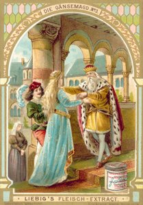 Scéna z pohádky bratří Grimmů Husí dívka (chromolitho) od European School