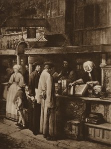Scéna v knihkupectví (litho) od European School