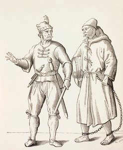 Šestnácté století Galley Soldier with a Galley Slave, c.1880 od European School