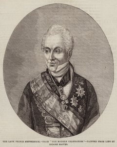Zesnulý princ Metternich (rytina) od European School