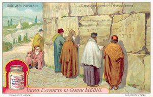 Zeď nářků v Jeruzalémě (chromolitho) od European School