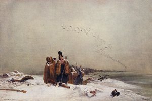 Ústup Ruska (barevná litografie) od European School