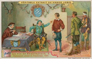 Mladý Shakespeare obviněný z pytláctví, 1584 od European School