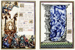 Dva listy z hymnu v latině, kolem roku 1890 od European School