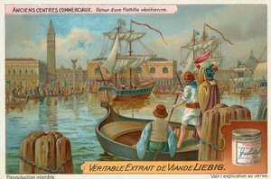 Benátky, Liebigova karta, počátek 20. století (chromo) od European School