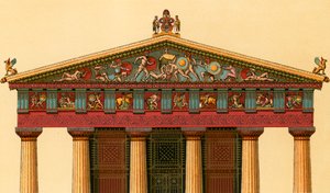 Západní průčelí chrámu Athény, v Aegina od European School