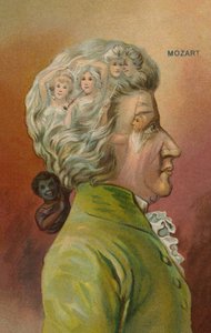 Wolfgang Amadeus Mozart, rakouský skladatel (chromolit) od European School