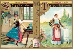 Mladá štýrská dívka a Řekyně z Tripolisu, Arcadia (chromolitho) od European School
