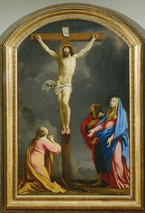 Kristus na kříži mezi Magdalenou, Pannou Marií a svatým Janem - Ukřižování ... od Eustache (studio of) Le Sueur