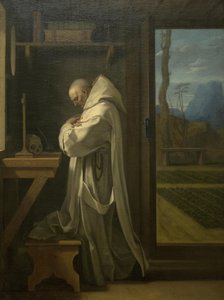 Svatý Bruno v modlitbě od Eustache Le Sueur