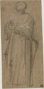 Studie pro kněze nesoucího kružítko od Eustache Le Sueur