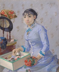 The Milliner, kolem roku 1877 od Eva Gonzalès