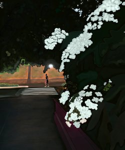 6 hodin ráno. Deštivé ráno a běžec. Prospect park West (digitální umění) od Evan Sklar