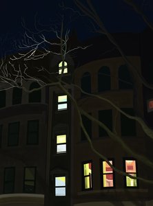 8Th Avenue At Night (digitální umění) od Evan Sklar