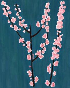 Cherry Blossom Branches, Brooklyn (digitální umění)
