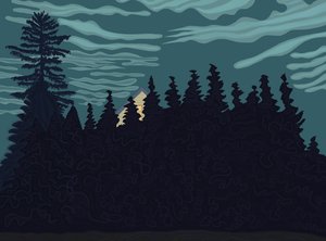 Dům a živý plot (digitální umění) od Evan Sklar
