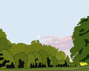 Hyde Park s liškou (digitální umění) od Evan Sklar