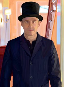Autoportrét v jezdecké nenávisti (digitální umění) od Evan Sklar