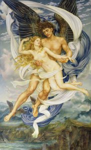 Boreas a Oreithyia od Evelyn De Morgan